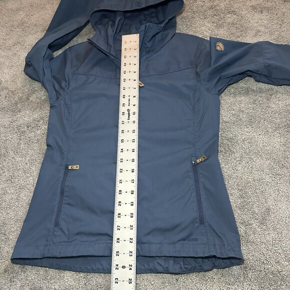 Fjallraven Stina Jacket Womens XS Blue G-1000 Hiking Lightweight Rain - Picture 14 of 15